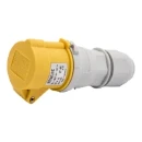 Newlec NLS1116P Industrial Socket 2P+E Screw Terminal IP44 16A 110V Plug Yellow 