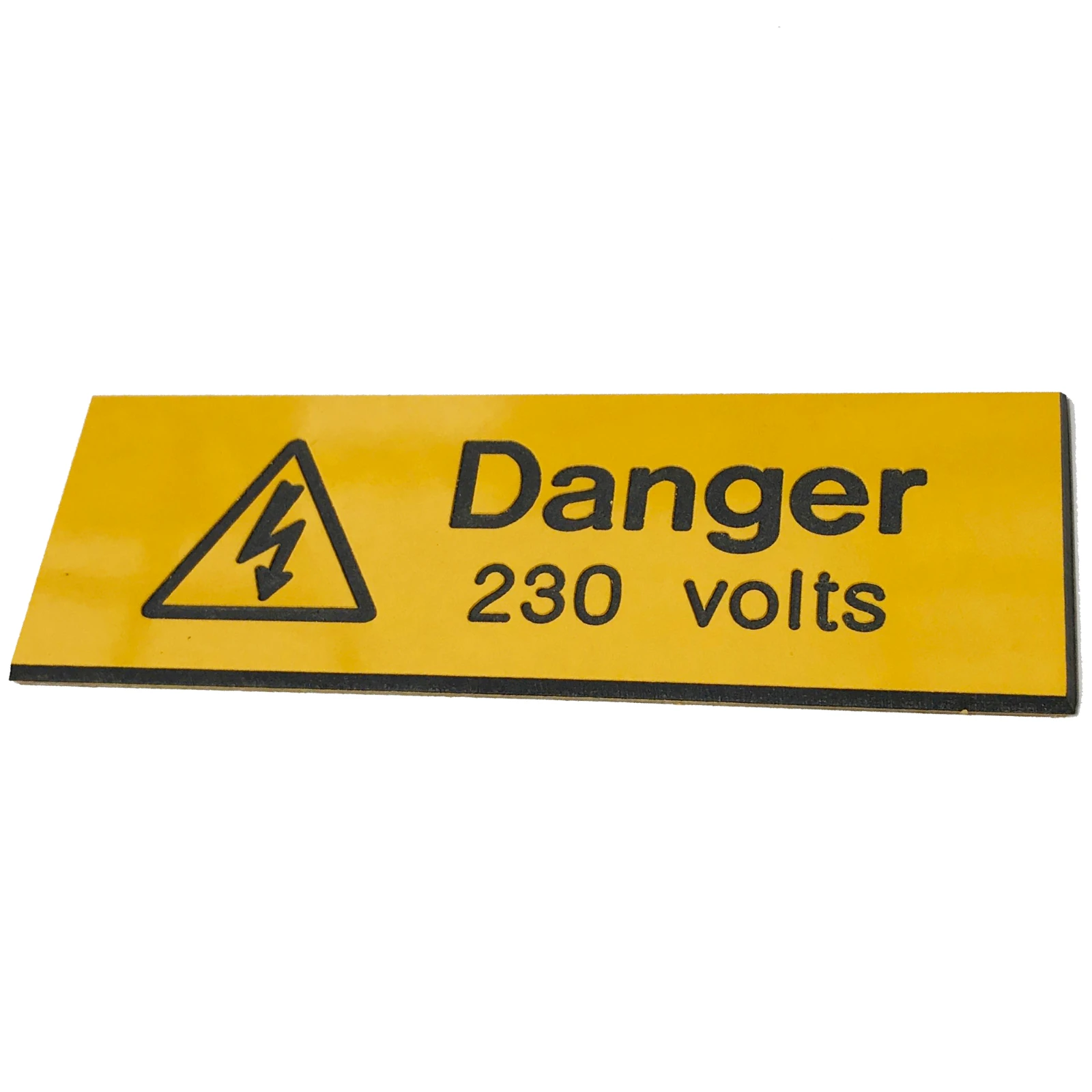 Pack of 5 Danger 230 Volts Label 75x25mm engraved Part No IS1105EN 